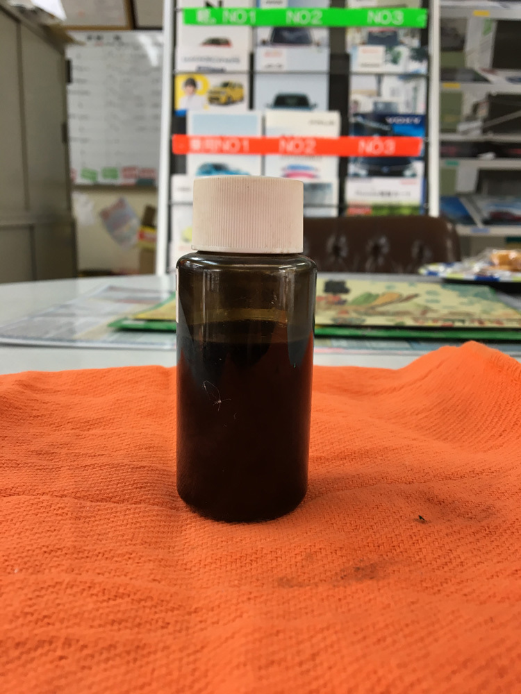 交換後エンジンオイル